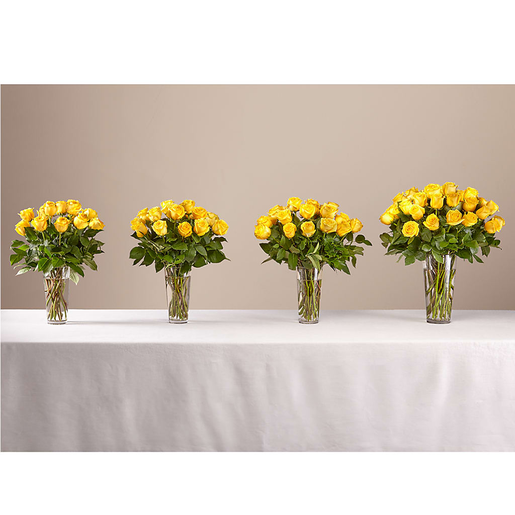 Long Stem Yellow Rose Bouquet – BLUEMOON FLORAL & GIFT, Denver CO