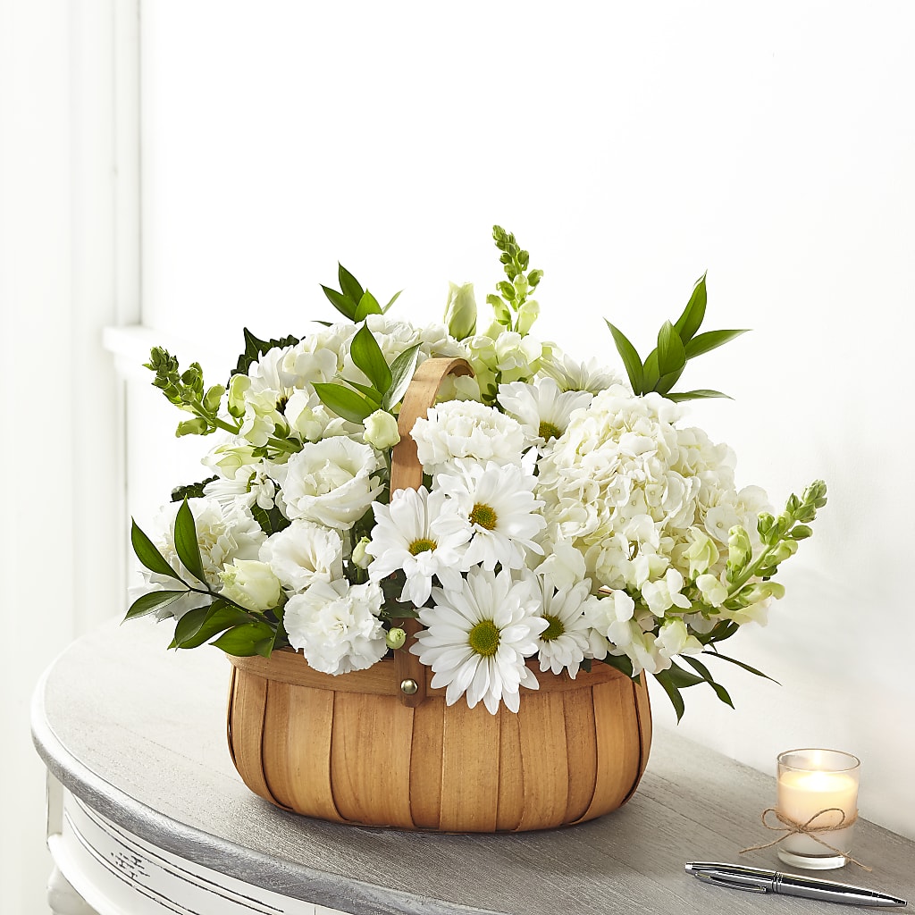 Pure Ivory Basket – BLUEMOON FLORAL & GIFT, Denver CO