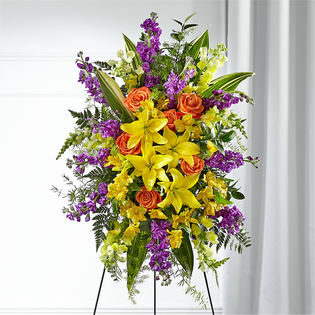 Thoughtful Prayers Standing Spray – BLUEMOON FLORAL & GIFT, Denver CO