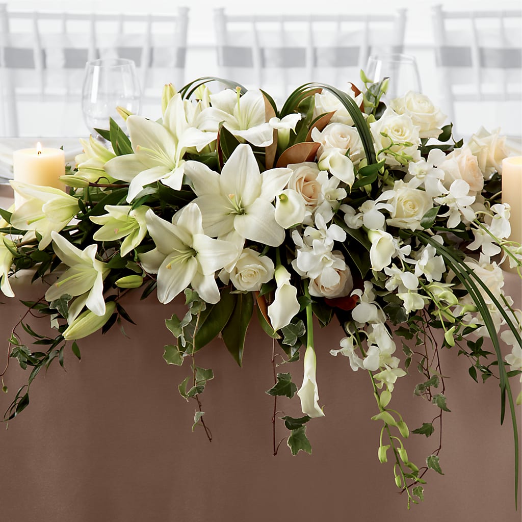 White Linen Arrangement – BLUEMOON FLORAL & GIFT, Denver CO