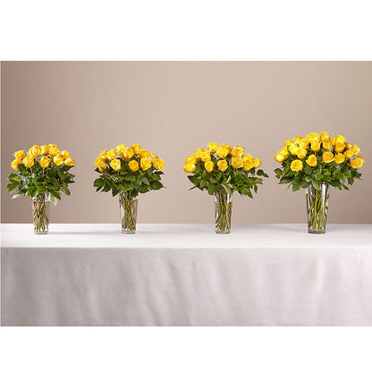 Long Stem Yellow Rose Bouquet – BLUEMOON FLORAL & GIFT, Denver CO