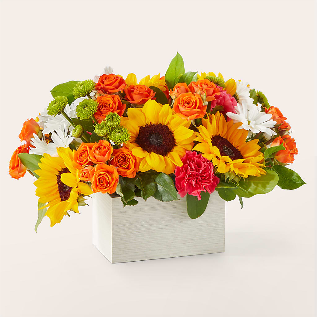 Sun-drenched Blooms Box Bouquet – BLUEMOON FLORAL & GIFT, Denver CO
