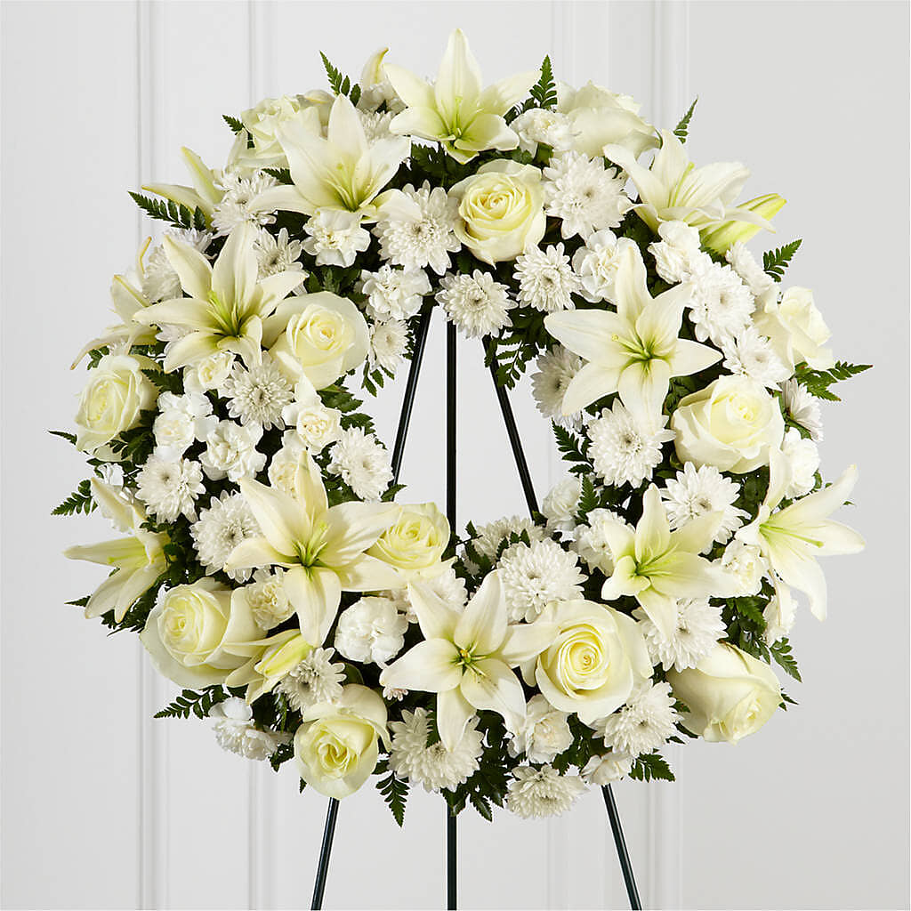 Treasured Tribute Wreath – BLUEMOON FLORAL & GIFT, Denver CO