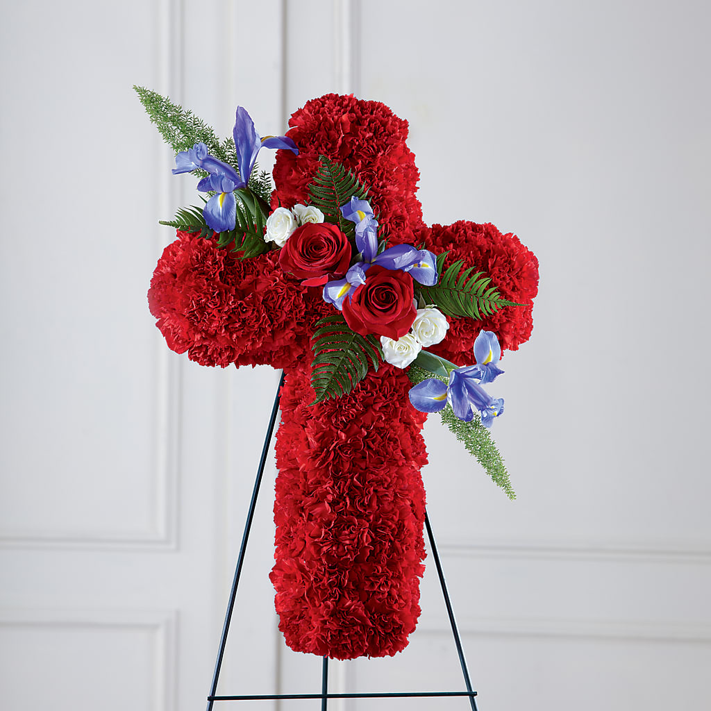 Faithful Hero Floral Cross – BLUEMOON FLORAL & GIFT, Denver CO