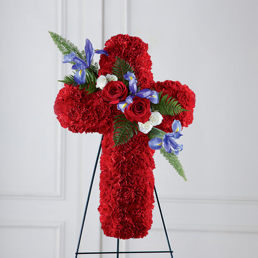 Faithful Hero Floral Cross – BLUEMOON FLORAL & GIFT, Denver CO