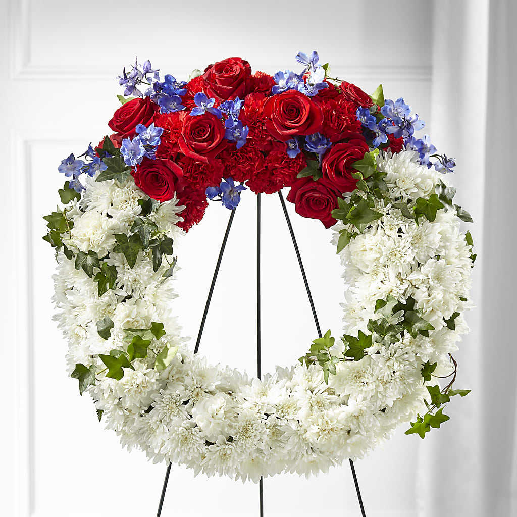 Patriotic Passion Wreath – BLUEMOON FLORAL & GIFT, Denver CO