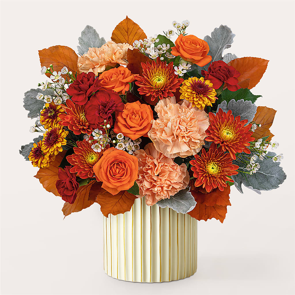 Merlot Bouquet with Ivory Vase – BLUEMOON FLORAL & GIFT, Denver CO