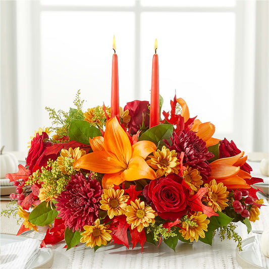 Autumn's Embrace Centerpiece – BLUEMOON FLORAL & GIFT, Denver CO