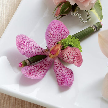 Pink Mokara Boutonniere – BLUEMOON FLORAL & GIFT, Denver CO
