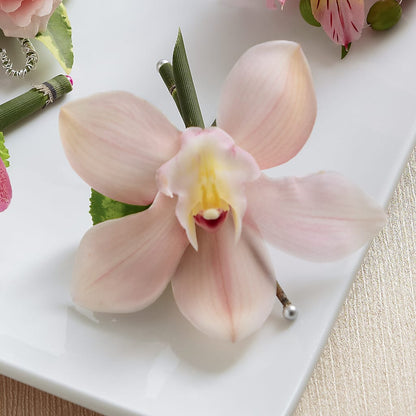 Pink Cymbidium Boutonniere – BLUEMOON FLORAL & GIFT, Denver CO